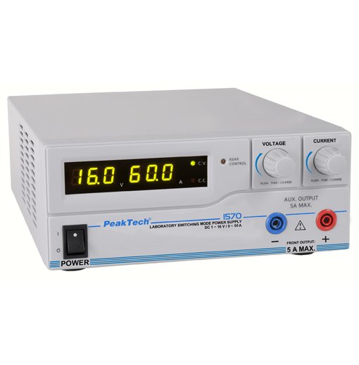 Nguồn lập trình DC PeakTech 1570 (output: 1 - 16V/0 - 60A)